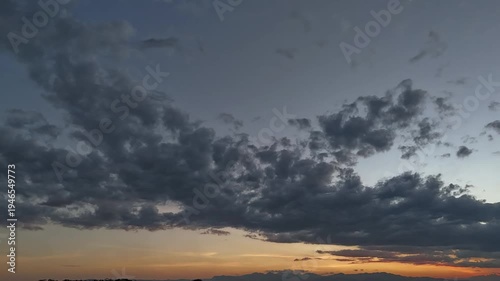 sunset over the mountains