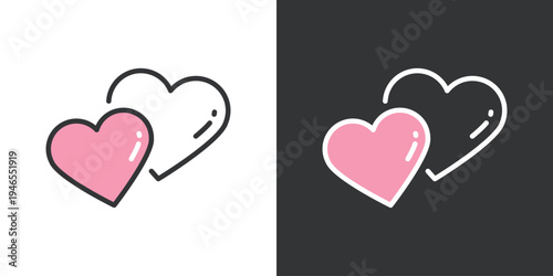 シンプルなデザインのハートアイコン