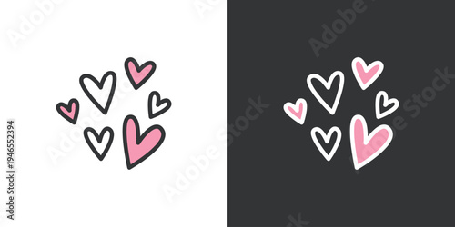 シンプルなデザインのハートアイコン