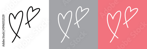 シンプルなデザインのハートアイコン