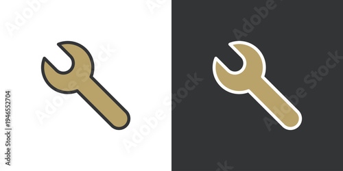 シンプルなスパナのベクターアイコン