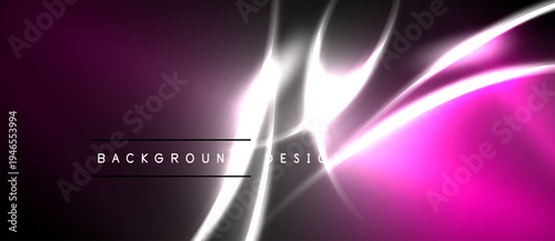 Abstract pink, white streaks over black background. Text reads background design. Modern, dynamic visual element.