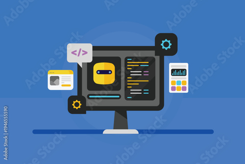 AI coding agent automate structured code generation mobile application platforms and full stack web development, accelerates project execution and software efficiency.