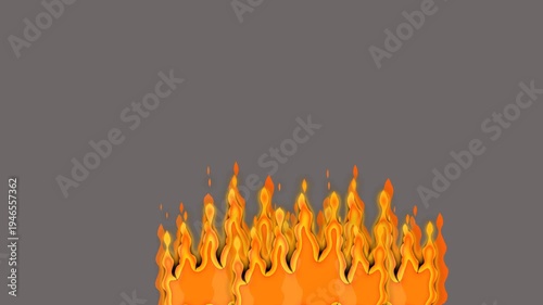 Isolated burning flame 4k transparent alpha channel used for fire video effect