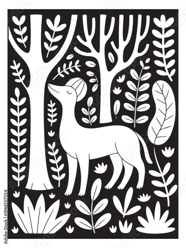 Nature monochrome coloring pages for adults and teens.