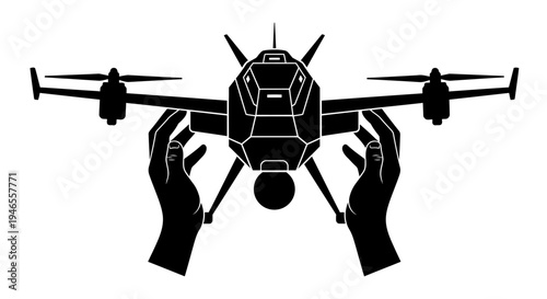 Hands Holding Drone, Aerial Photography, Drone Technology, Quadcopter Control, Future Tech