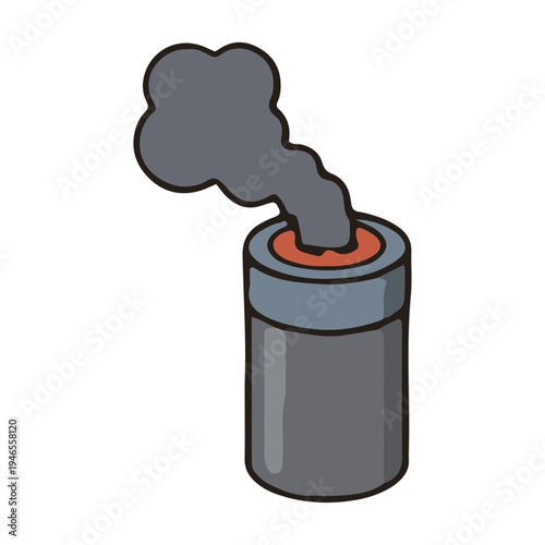 Smoking Industrial Container Icon
