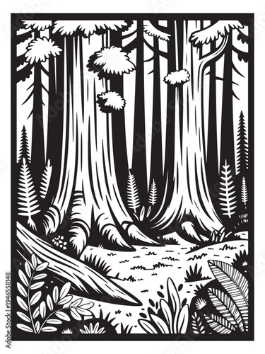 Nature monochrome coloring pages for adults and teens.