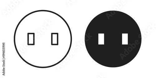 Socket icon symbol design template. Vector 10 eps.