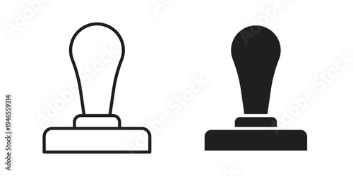 Stamp icon symbol design template. Vector 10 eps.