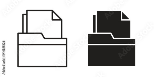 Store files icon symbol design template. Vector 10 eps.