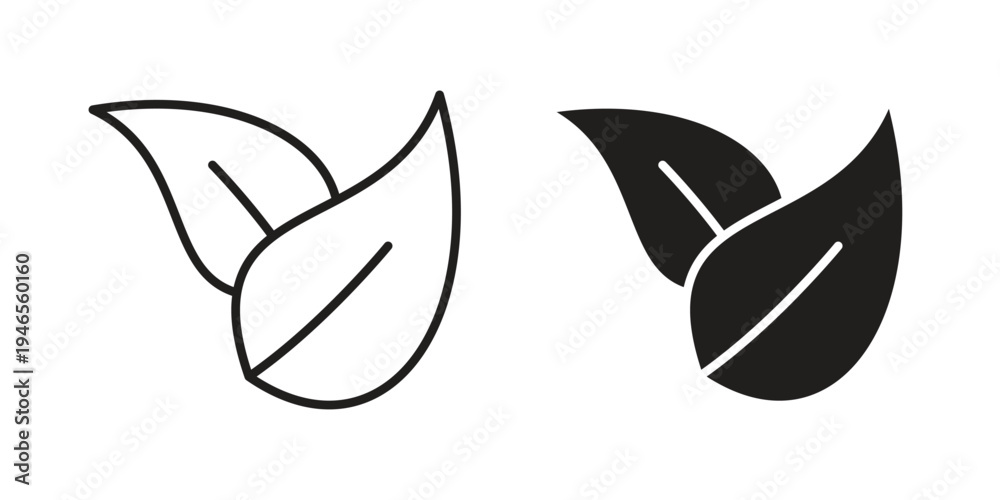 Fototapeta premium Vegan icon symbol design template. Vector 10 eps.