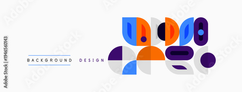 Abstract geometric shapes, blue, purple, gray. Minimalist design, clean lines, modern aesthetic. Background element for digital projects.