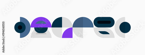 Abstract geometric shapes, purple, blue tones. Minimalist design, simple composition, modern aesthetic. Clean lines, flat illustration.