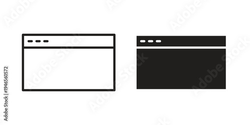 Web page icon symbol design template. Vector 10 eps.