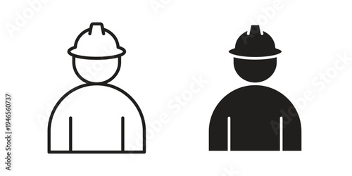 Worker icon symbol design template. Vector 10 eps.