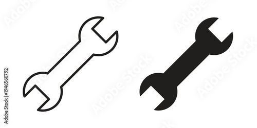 Wrench icon symbol design template. Vector 10 eps.