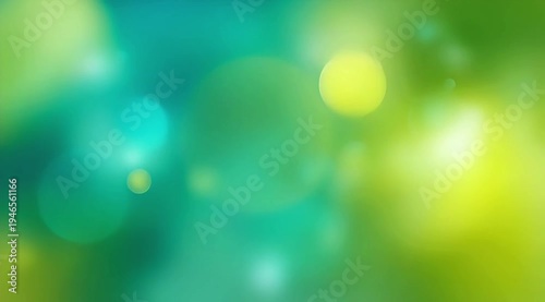 Fresh green and yellow abstract bokeh motion background