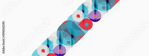 Abstract geometric shapes, vibrant colors, diagonal arrangement. Minimalist design, modern aesthetic, clean lines, white background.