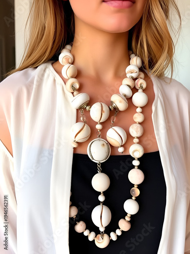 Women necklace accessories made from sea shell