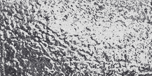 Grayscale textured background with a rough organic pattern resembling distressed metal or weathered stone with subtle speckling and irregular dark and light patches