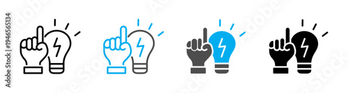 Creative Idea Inspiration and Innovation Icon Vector Illustration