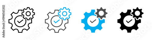 Business Organization and System Management Icon Vector Illustration