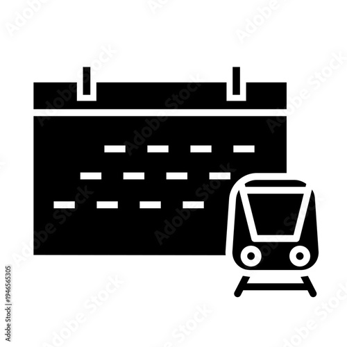 Train schedule icon vector. Departure time Illustration sign. Railway timetable symbol or logo.