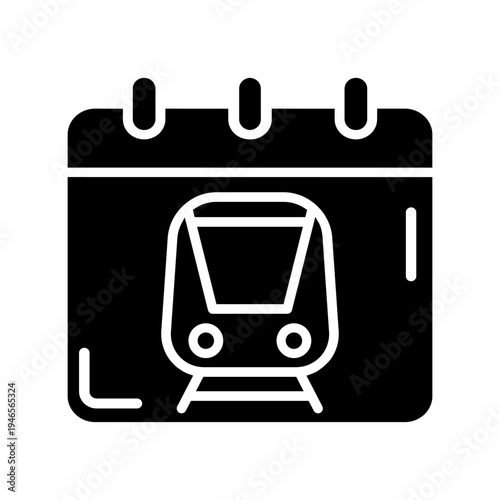 Train schedule icon vector. Departure time Illustration sign. Railway timetable symbol or logo.