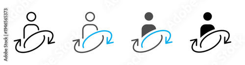 Personal Change Management and Individual Adaptation Icon Vector Illustration