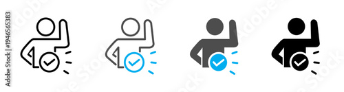 Business Effort and Task Completion Success Icon Vector Illustration