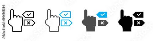 Decision Making and Logical Choice Icon Vector Illustration Editable