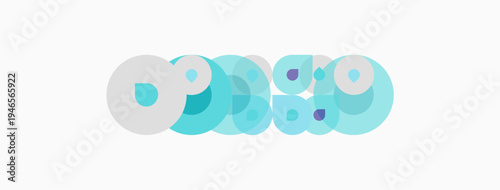 Logo features overlapping circles forming text OPPO. Light blue, teal hues dominate design. Minimalist, modern aesthetic. Clean presentation.
