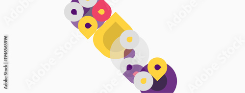 Colorful text spells BUZZ. Letters feature overlapping circles, creating playful design. Background is white. Simple, modern aesthetic.