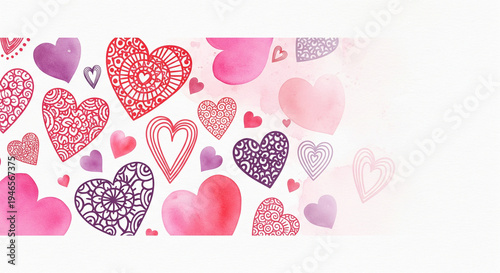 abstract background with hearts