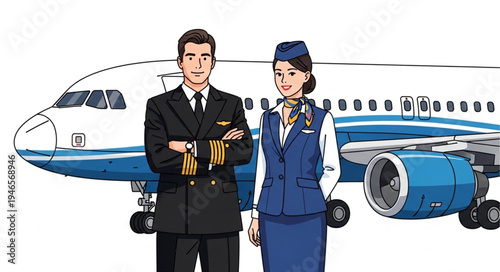 Airline Crew in Front Plane.