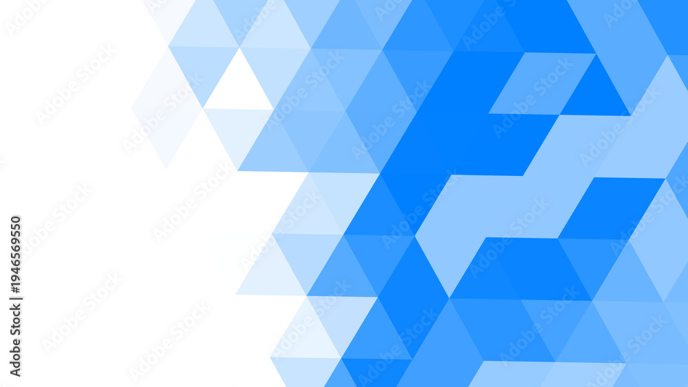 Obraz premium Abstract blue geometric mosaic background with vibrant triangular patterns