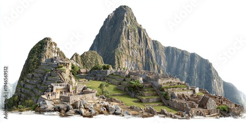 Ancient Incan city ruins.