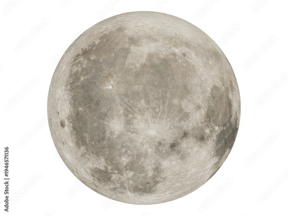 Obraz premium Supermoon sphere for sci-fi movie space travel and sci-fi projects concept art. Ideal for PNG, moon surface, planet moon, futuristic UI design.