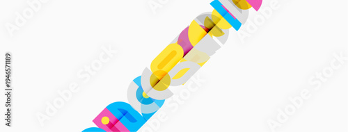 Colorful text spells access, overlapping layers create dynamic visual effect. Bright hues contrast against white background. Modern design.