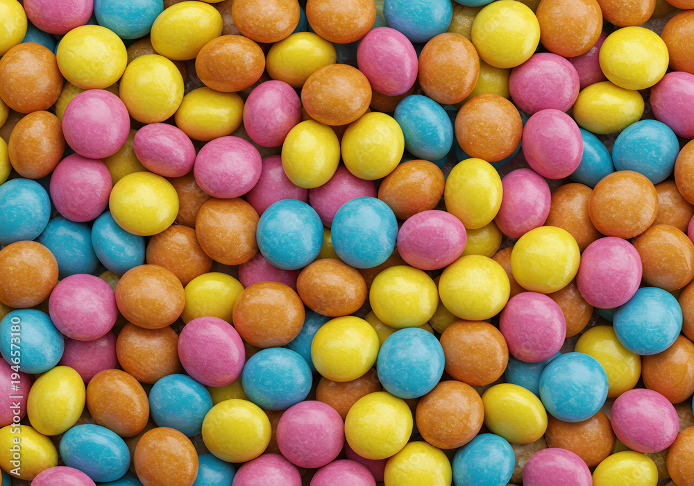 Obraz premium Multicolored round candies background