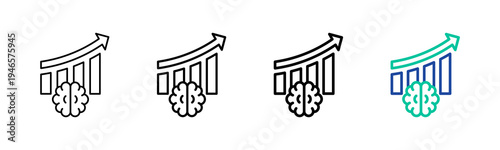 Intellectual Growth Icon Collection Different Style Outline