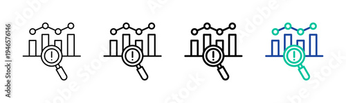 Critical Analysis Icon Collection Different Style Outline