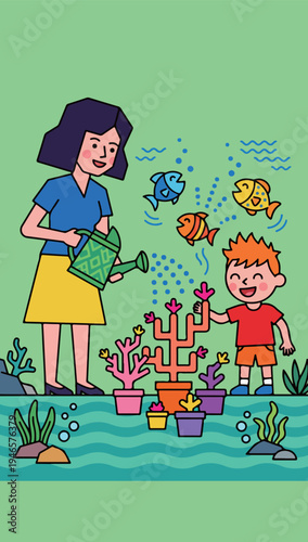 Watering Underwater Plants