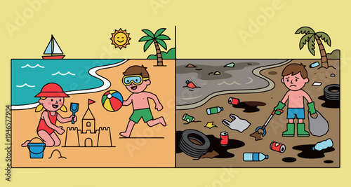 Beach Pollution Comparison