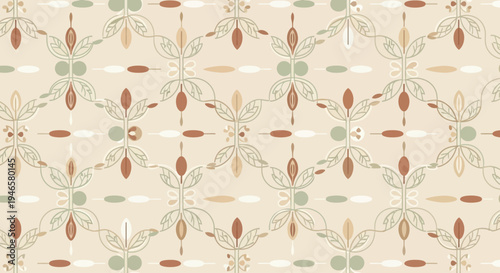 Vibrant abstract floral pattern design.