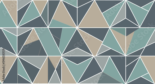 Geometric Pattern of Triangles Mosaic.
