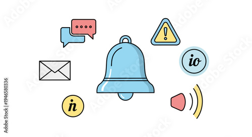 Notification Bell Icon Alert Symbol.