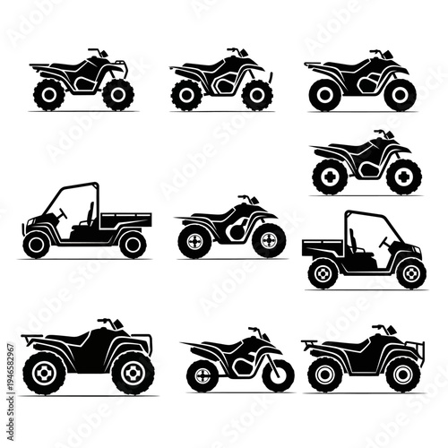 Black ATV and UTV vehicle icons.