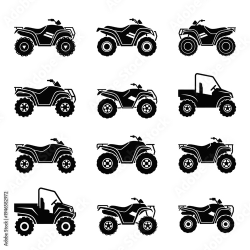 Black ATV and UTV vehicle icons.